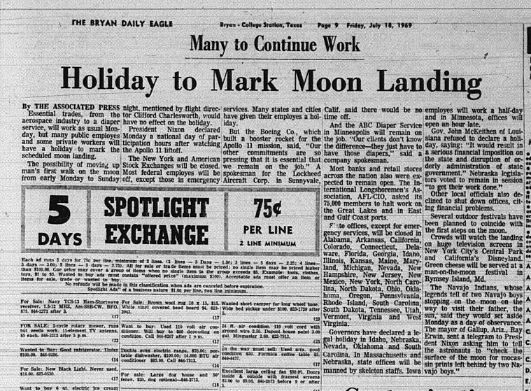 The Eagle Archives: July 18, 1969